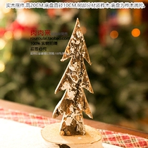 20CM Solid Wood Christmas Tree Swing for Christmas Decoration with small objects store layout decoration parts
