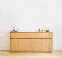 Nordic simple oak storage storage storage dishes and tableware can be customized sideboard wood oil environmental protection coating