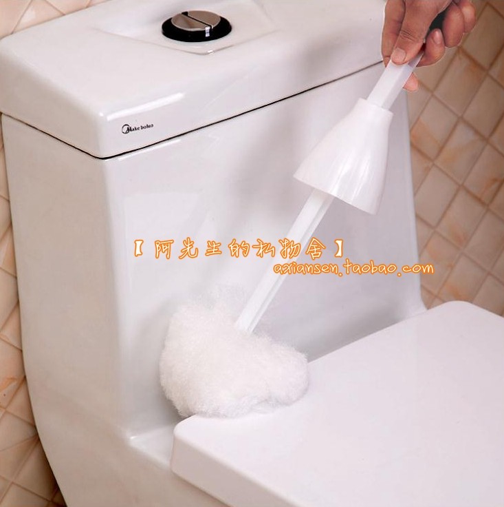 Multifunctional squeezing cotton toilet brush cleaning brush creative soft hair does not hurt glaze toilet brush sanitary brush Christine bucket brush