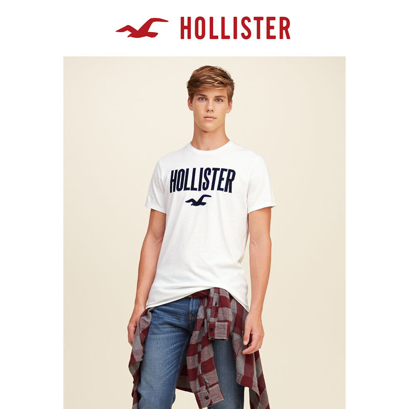 Hollister 标识贴花图案T恤 男 104142