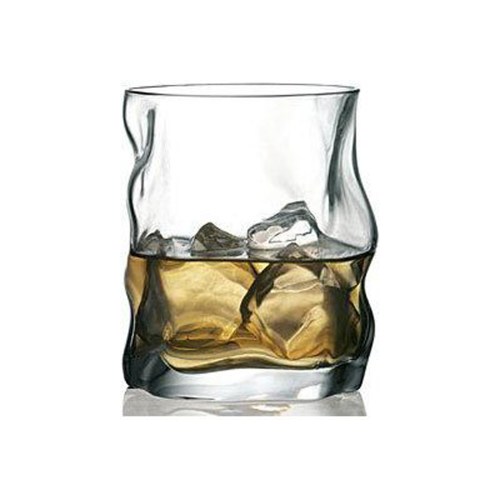 Italian Sorgente Pommio gradient wave profiled glass goblet whisky wine glass juice cup-Taobao