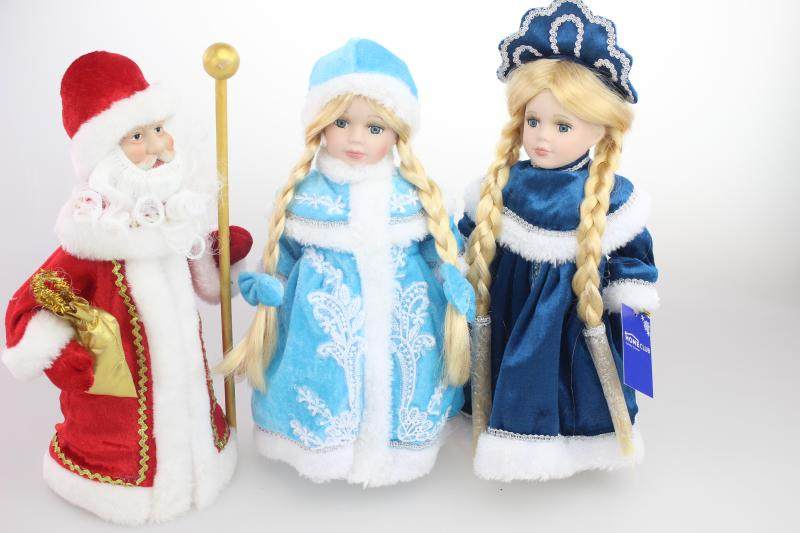 Foreign trade export original single ceramic doll snow princess snowmaid christmas doll russian winter decoration