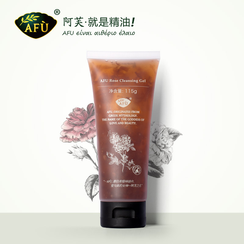 阿芙玫瑰花瓣洁面晶115g温和洗面奶女深层清洁补水保湿控油洁面乳