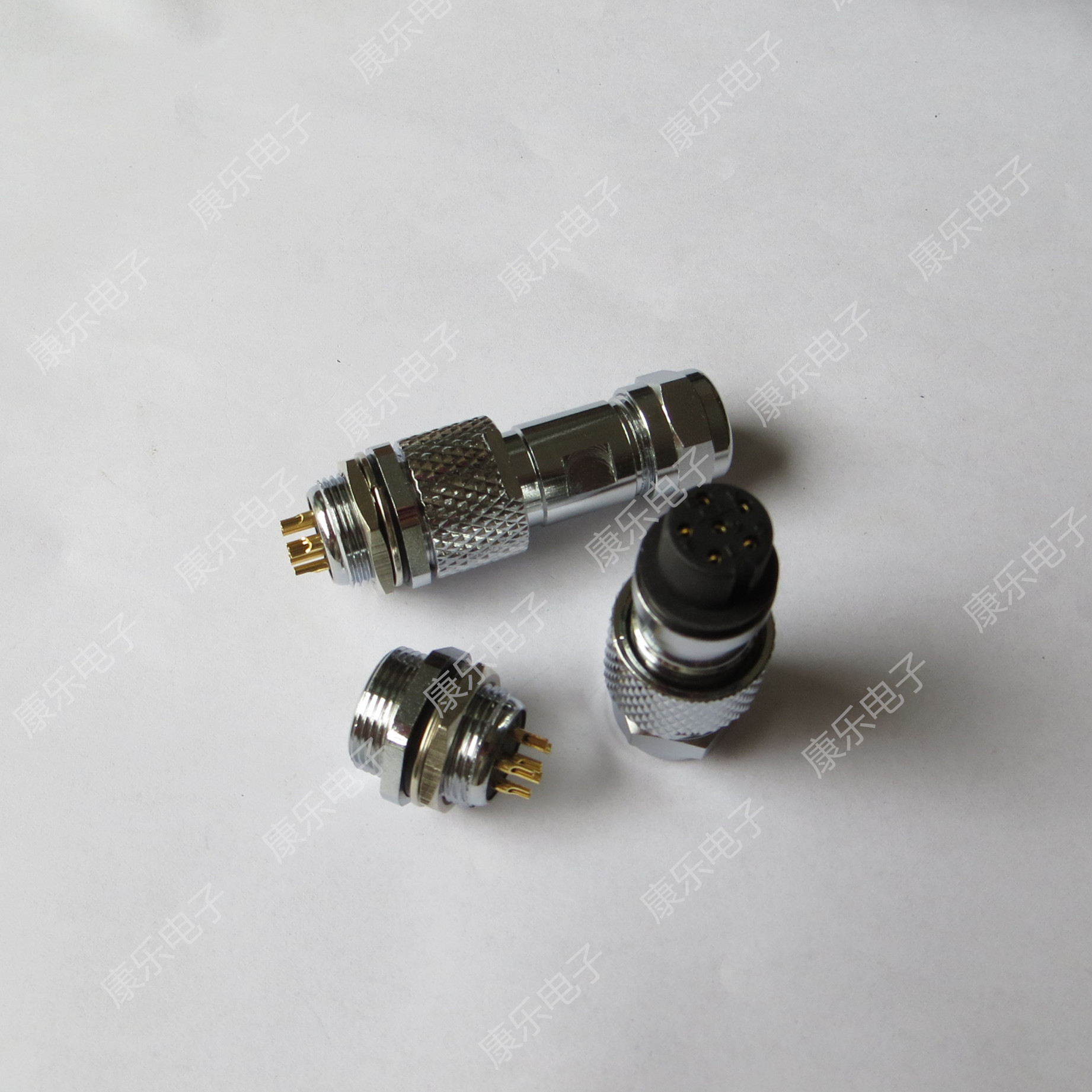 Pure copper waterproof aviation plug socket connector 16G-6A 6B (6 cores) gold plated