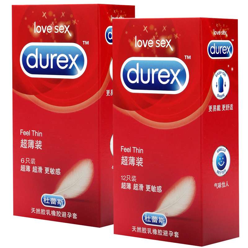 【苏宁易购】杜蕾斯避孕套超薄12只送6只超薄套 或其它 赠品随机