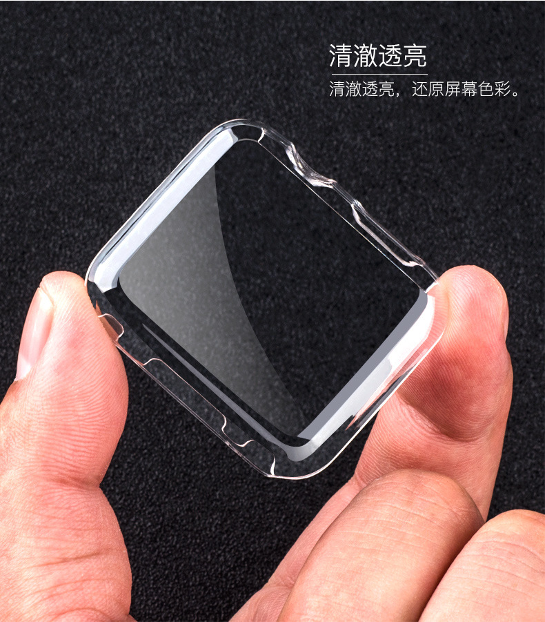 apple watch4 all-inclusive protective case apple s5 watch watch123 full-coverage protective case pc transparent thin
