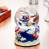 Music box 8-tone crystal ball birthday gift for girls and children flying adventures children snowflakes jarll