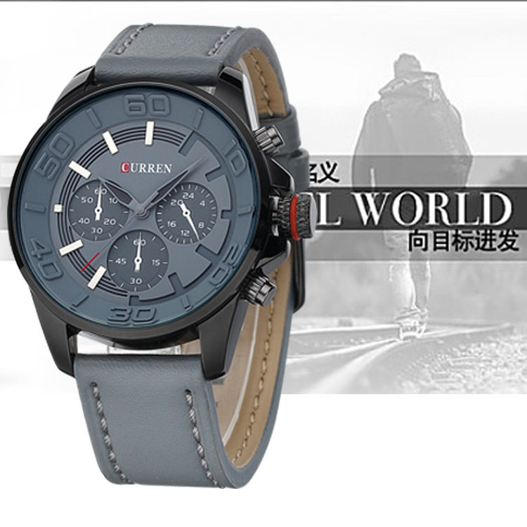 CURREN Carryne Male Watch Leisure Belt Business Men's Watches