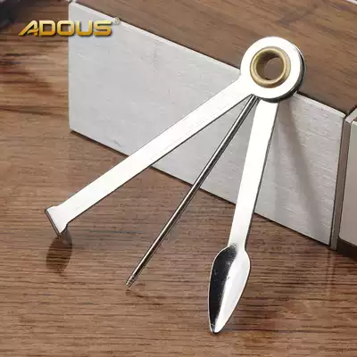 Aidoushi cigarette pipe cigarette knife accessories Metal galvanized iron three-in-one cigarette knife poke needle pressure rod men's cigarette accessories