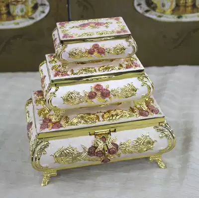 Russian color tin alloy matte jewelry box high-grade wedding gift jewelry storage box can be sold separately