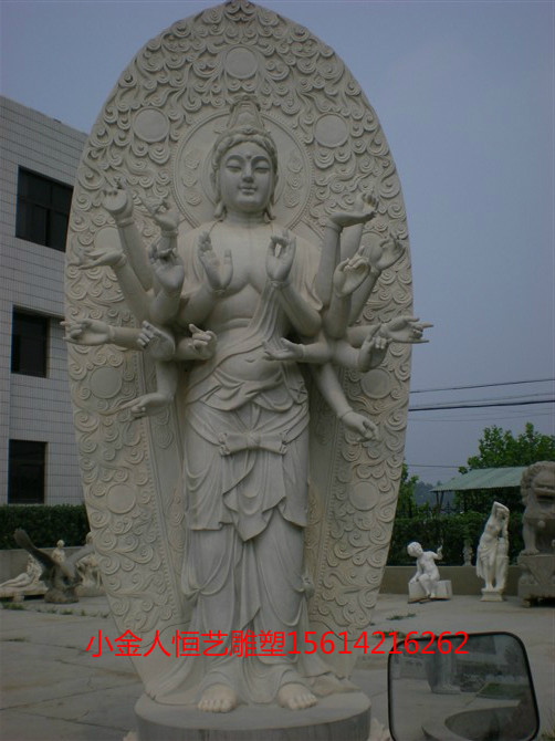Thousand-hand Guanyin glass fiber cast bronze sculpture large temple temples dedicated to Guanyin Bodhisattva Buddha statue sculpture