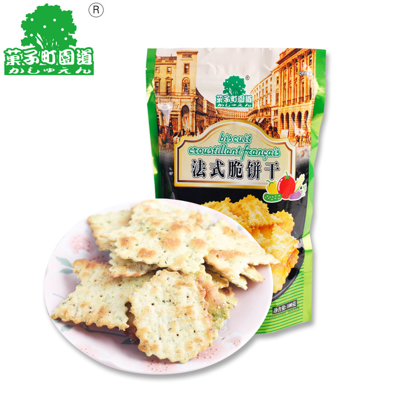 【天猫超市】果子町园道 法式脆饼干 （蔬菜味） 100g/袋香酥薄脆