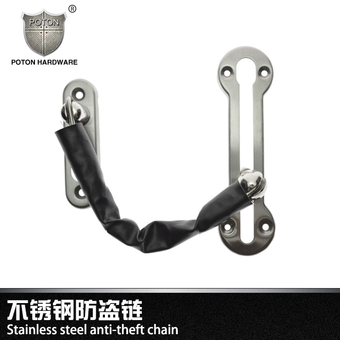 Stainless steel door chain Safety buckle Door bolt anti-lock chain Home hotel buckle Door accessories Large middot fort shield