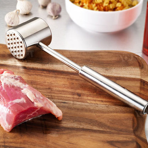 Knocking meat hammer 304 stainless steel meat hammer double-sided steak hammer pork chop hammer solid loose meat hammer meat tender meat hammer