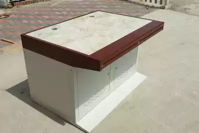 The double stone console table is a 1 5MM cold-rolled steel plate double monitoring station console