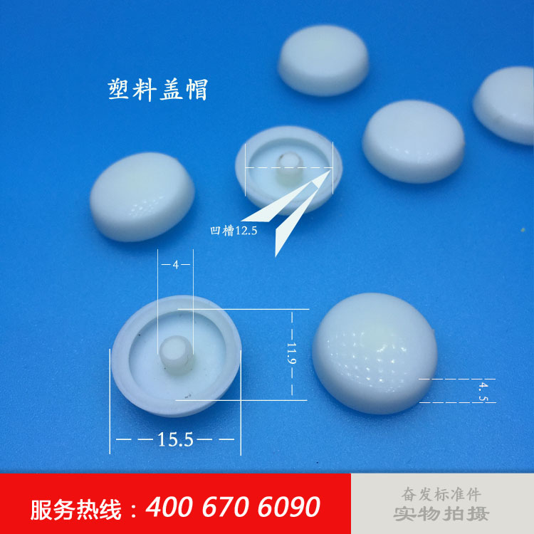 Plastic cap white cover type nut self-tapping screw lid type nut decorating cap