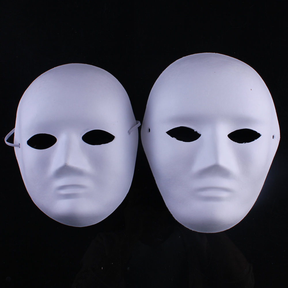 1 Lin Fang 40g Venice white hand painted mask Hip-hop mask graffiti diy pulp mask man woman