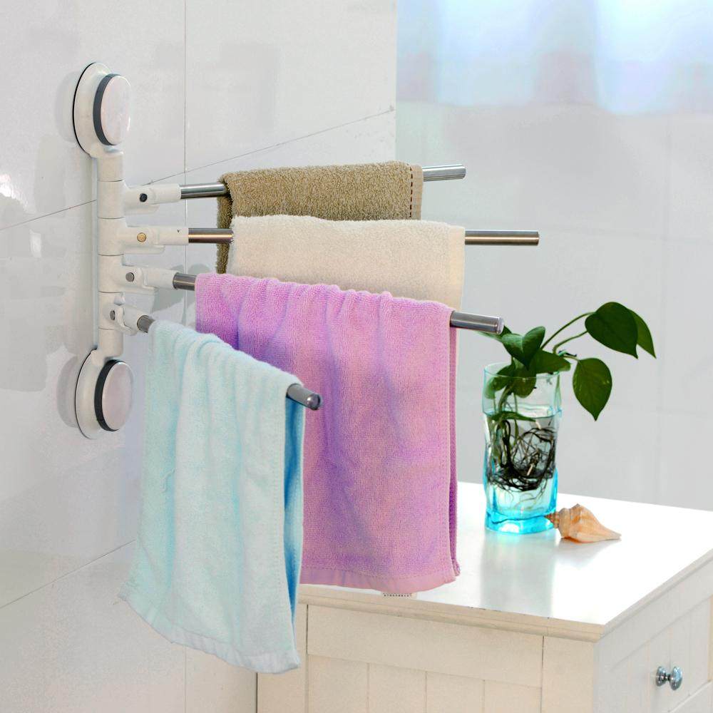 Garbo GarBath super suction cup towel rack multi-rod drying rack bath towel rack towel bar strong towel hanging