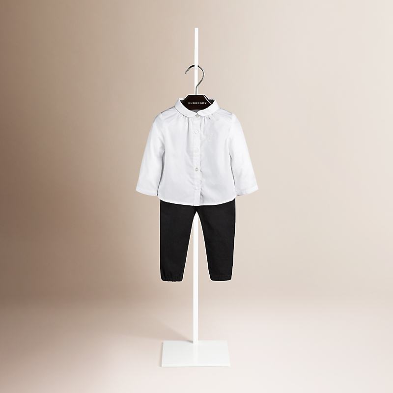 Burberry博柏利 格子细节棉质衬衫 39062901