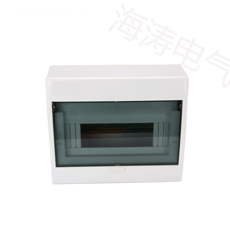 10-bit waterproof distribution box, surface-mounted lighting distribution box, waterproof switch box, 10p open box, household power distribution box