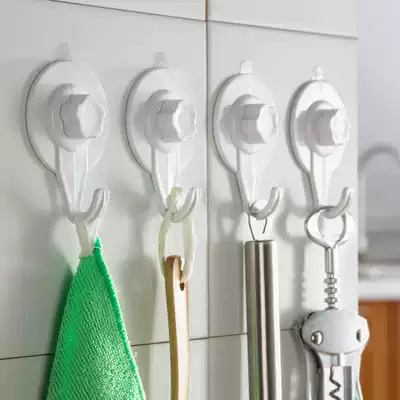 Recommended kitchen no trace adhesive hook strong suction cup adhesive hook bathroom tile adhesive hook waterproof membrane adhesive hook 4 Pack