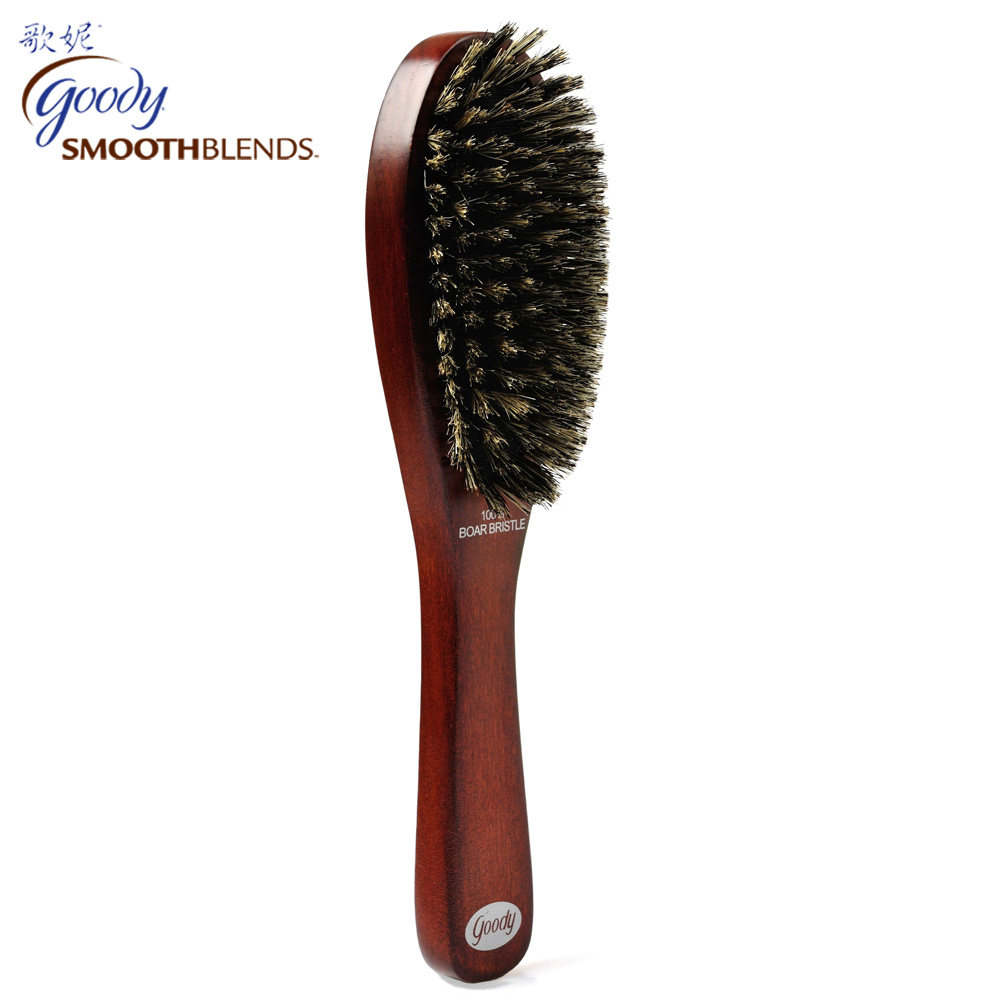 进口新款 美国Goody歌妮纯猪鬃毛气囊按摩梳 原木发梳 防静电养发