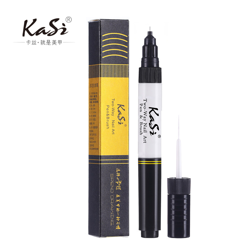 KaSi美甲双头点花拉线笔 点钻美甲笔彩绘笔工具10克装 颜色:白色