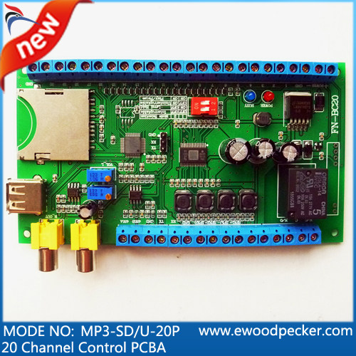 Woodpecker electronic FNBC20 multi-channel audio control Play board industrial-grade audio decoding control circuit system