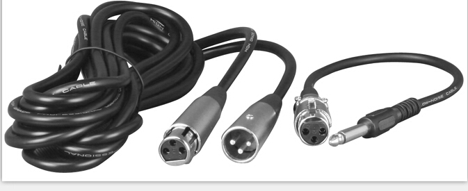 Huisheng microphone Cannon busbar condenser microphone Double Cannon line mixer Double Xlr connector balance line