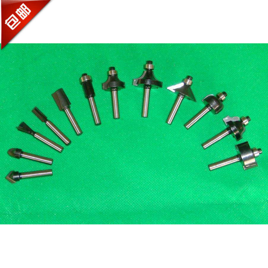1 4-handle high-grade milling cutter (clear bottom dovetail round bottom trimming V-shaped fillet bevel S-shaped chamfering knife) black