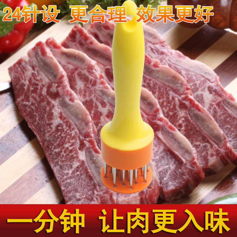 Loose meat needle stainless steel steak loose meat meat tenderizer loose meat hammer beef pork ribs needle kitchen tools