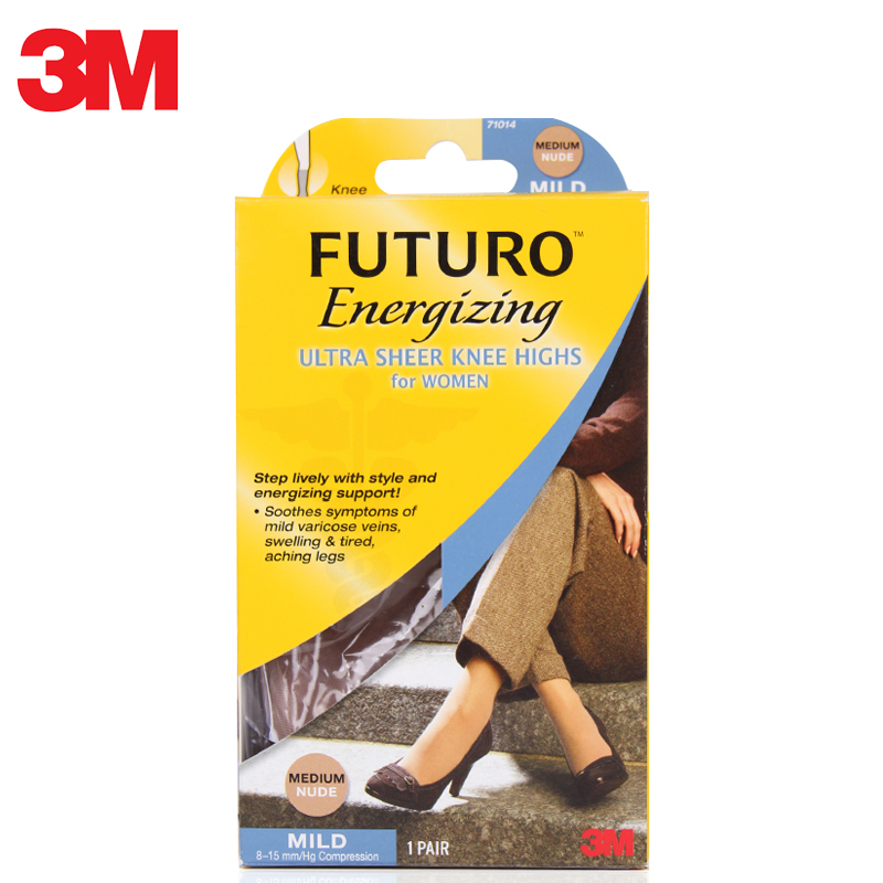 3M FUTURO 护多乐 弹力袜系列 女士中袜- 舒适型M 舒缓腿部疲劳