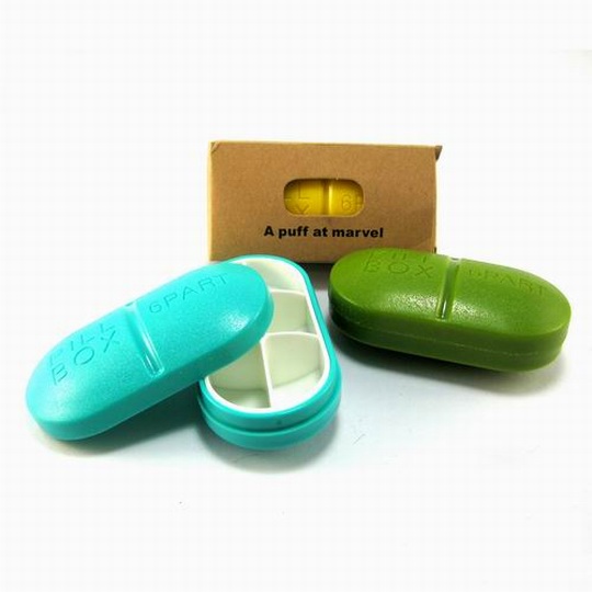 台湾官网直邮进口【色彩药片】造型款药盒/随机色