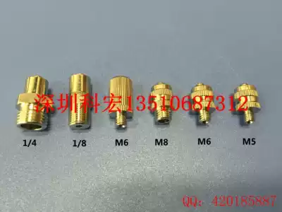 Brass Ruhr Gauge Connector 1 41 8M8M6M5 Dispentee Valve Adapter Needle Adapter