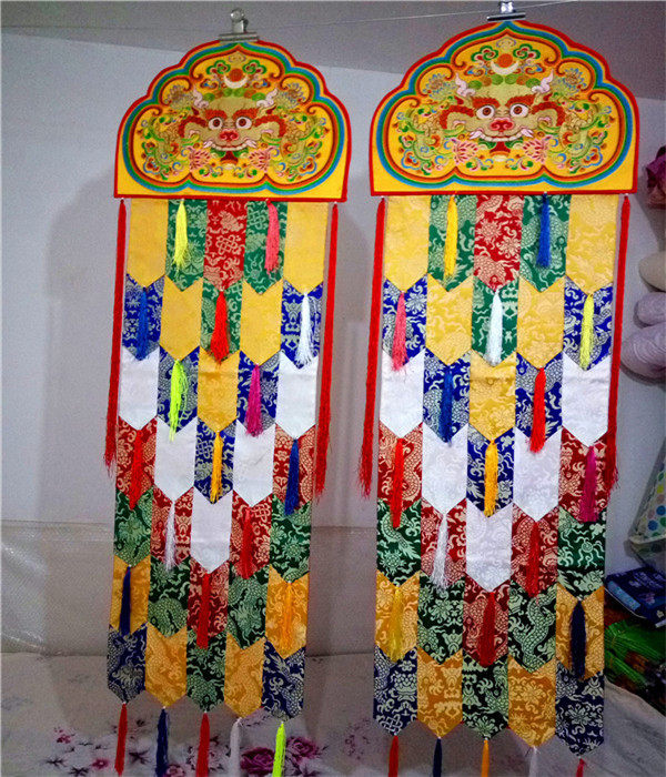 The Tibetan Buddhist Hall Decorative Supplies Buddha's Hata Dragon Cloth New Warp Hata Hata Hata Hata's Banner Mascot