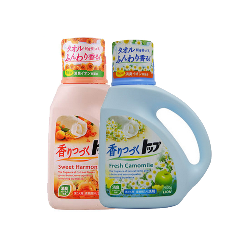 lion狮王TOP持久香氛洗衣液(洋甘菊+花果)1.8kg柔顺日本进口正品