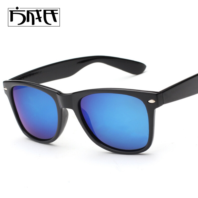Dazzling Reflective Sunglasses Colour Film Sunglasses Squared 2140 Retro Plates Big Frame Glasses Polarized lenses