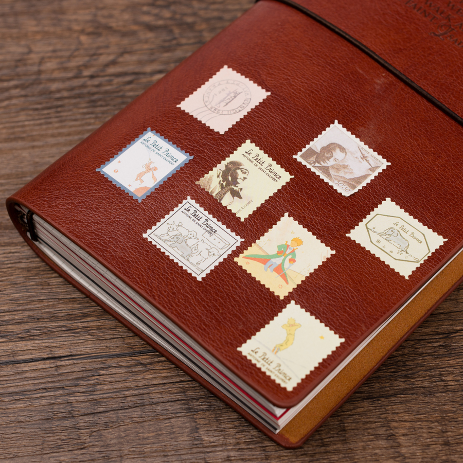 Retro stickers 80 sheets of little prince folding stamp stickers decorative stickers hand ledger cartoon painted character stickers