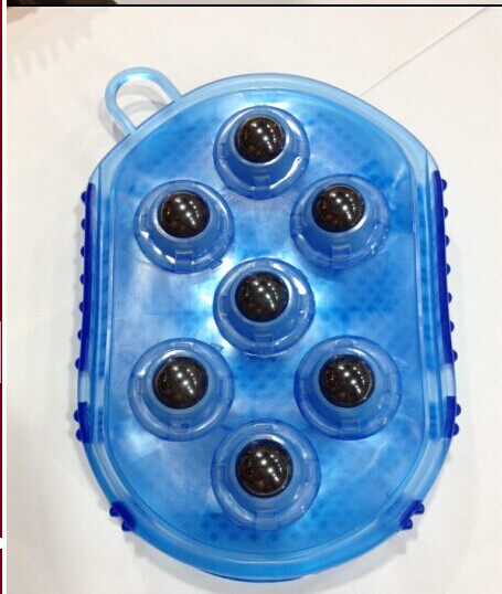 Dragon ball meridian brush Magnetic therapy brush Magnetic Bianstone brush Bath brush Back massage massage special two-sided brush blue