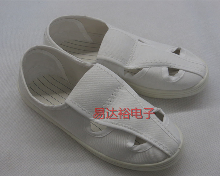 Seconds Kill Quality Antistatic Shoes Antistatic Four Holes Shoes Dust-free Shoes Four Eyes Working Shoes Shoes Blue White