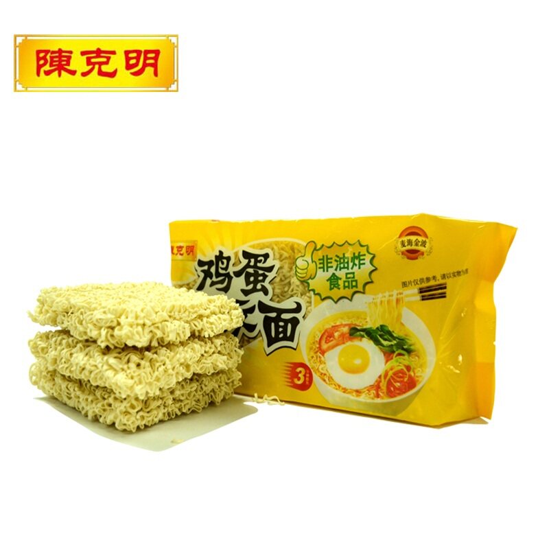 【天猫超市】陈克明 鸡蛋波纹方便面条500g 健康非油炸方便火锅面