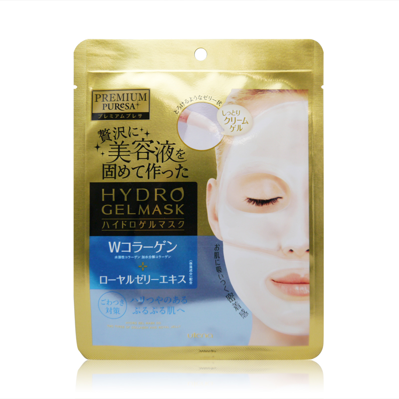 【日本直邮】utena/佑天兰puresa胶原蛋白弹力保湿果冻面膜25g1枚