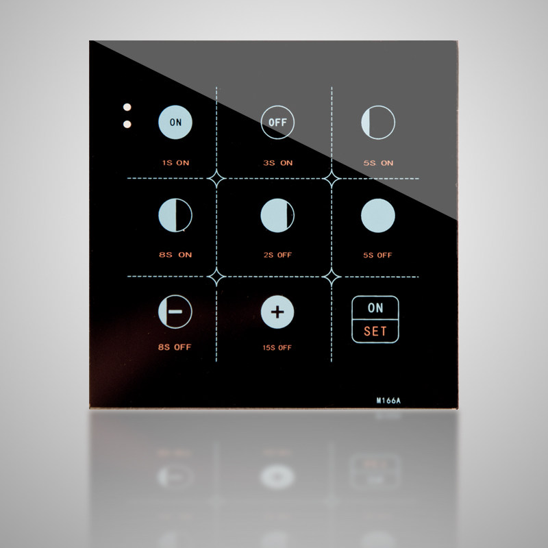 LED downlight light with dimming remote control crystal panel whole house light socket remote control smart home casual paste