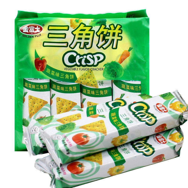 【天猫超市】金富士三角饼（ 蔬菜味）128g/袋营养美味休闲食品○