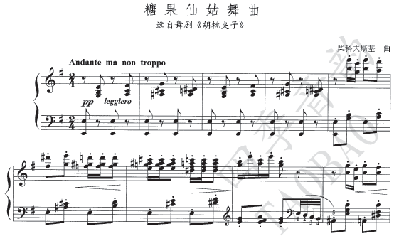 Tchaikovsky The Nutcracker Op 71 Candy Fairy (Female) Dance Piano Solo Score