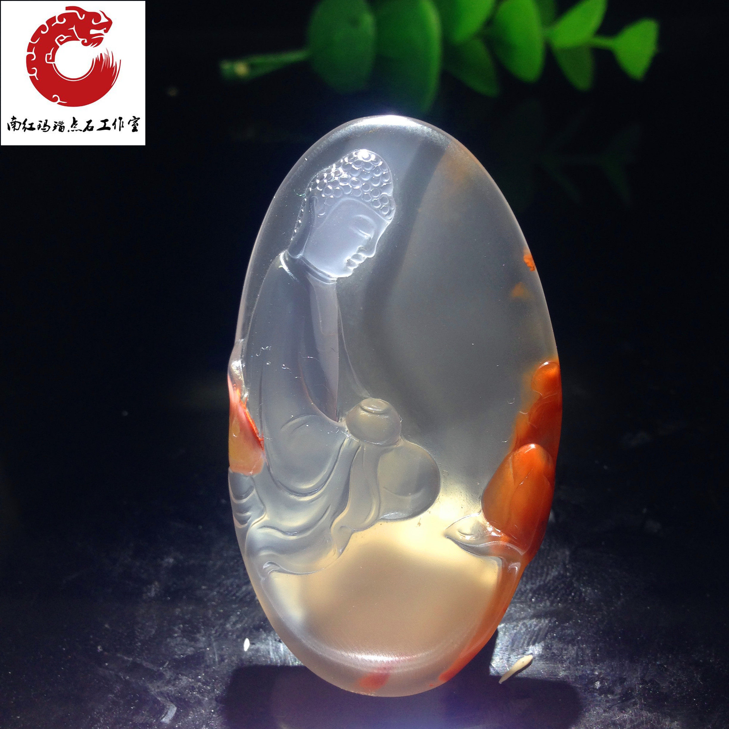 Sichuan Liangshan South Red Agate Su Gong Carving Pieces Wholeheartedly to Buddha Big Sun Tathagata Buddha Pendant Flowers See Buddha