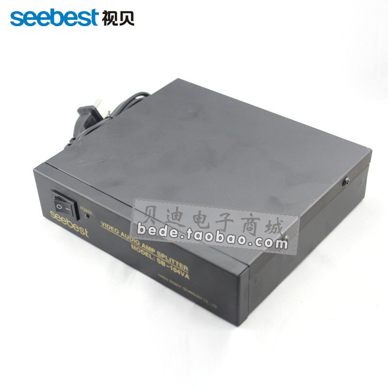 View bay SB-104VA audio-video amplification dispenser 1 into 4-out 4-way audio-video amplifier split screen