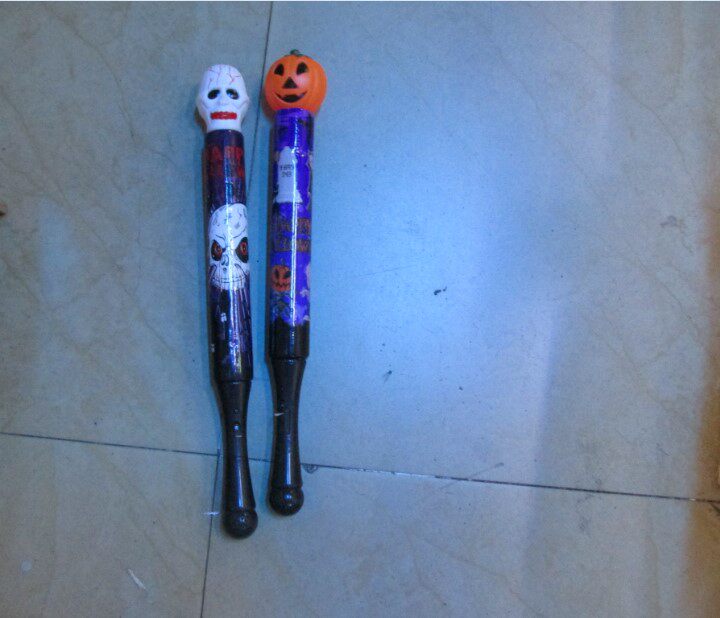 Halloween supplies ghost festival supplies props whole person props children's toys glowing pumpkin ghost head stick