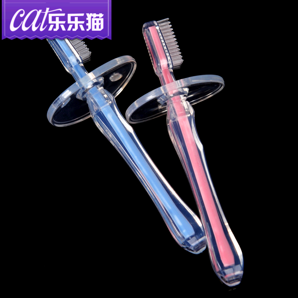 手柄护盘宠物牙刷 防吞猫咪牙刷 除牙垢去异味 猫咪口腔清洁用品
