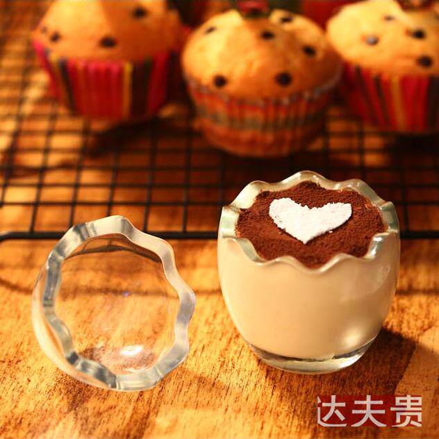 Eggshell round utensils pudding cup dessert utensil glass cake cup large 13088